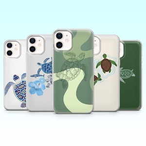 Turtle Phone Case Sea Turtle Ocean Themed Cover for iPhone 16 Pro, 15, 14, 13, 12, Samsung S25+, S24FE, S23, S22, A16, A25, Pixel 9Pro,8A