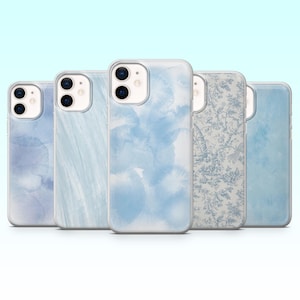 Pale Blue Phone Case Cute Soft Pastel Blue Cover for iPhone 16 Pro, 15, 14, 13, 12, Samsung S25+, S24FE, S23, S22, A16, A25, Pixel 9Pro,8A