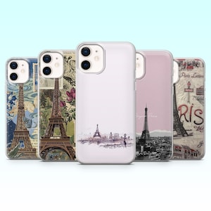 Eiffel Tower Phone Case Paris France Cover for iPhone 16 Pro, 15, 14, 13, 12, Samsung S25+, S24FE, S23, S22, A16, A25, Pixel 9Pro,8A