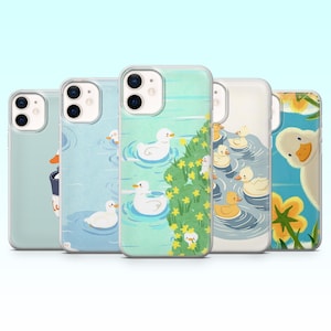 Duck Phone Case Goose Cottagecore Ducks Cover for iPhone 16 Pro, 15, 14, 13, 12, Samsung S25+, S24FE, S23, S22, A16, A25, Pixel 9Pro,8A