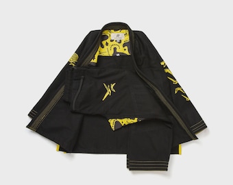 Albino and Preto BJJ Gi: A&P x Double Goose Black Kimono (450 GSM)