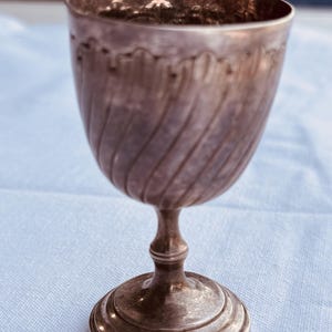 Silver plated egg cup