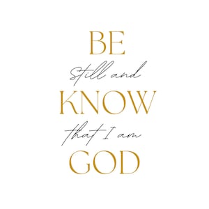 Be Still and Know Wall Art – Psalm 46:10 Printable Christian Decor