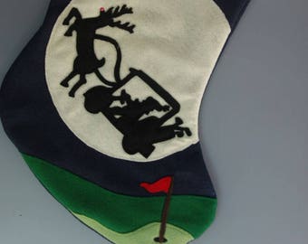 Golfer's Christmas Stocking--"Ho Ho Hole in One"