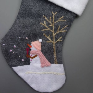 Snowman Christmas Stocking: "Where Snowflakes Really Come From"