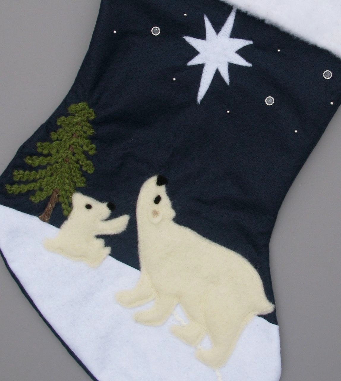 Polar Bear Snow Christmas Pattern Print Crossbody Bags