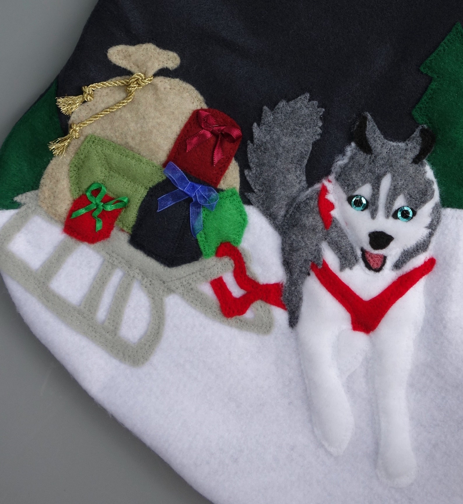 Siberian Husky Christmas Stockingsanta's Etsy