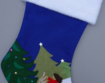 Personalized Christmas Stocking--Girl's "Dance Like No One's Watching"