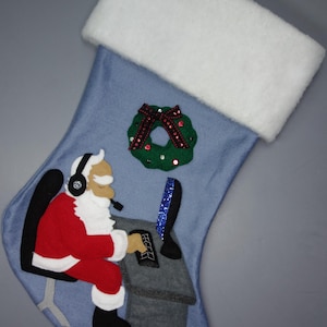 Computer Science Guy, Gamer, Nerd, Geek, Techie Christmas Stocking--"Christmas Gaming"