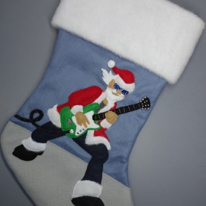 Guitar Christmas StockingShredding Santa afbeelding 2