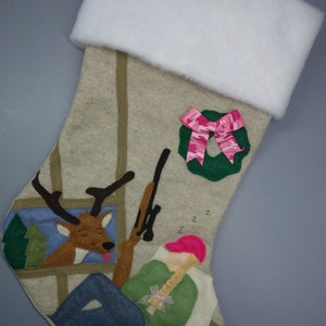 Hunting, Hunter Christmas Stocking for Him or HerChristmas Smooch or Tease image 1