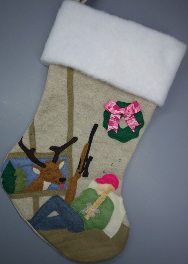 Hunting, Hunter Christmas Stocking for Him or HerChristmas Smooch or Tease image 1