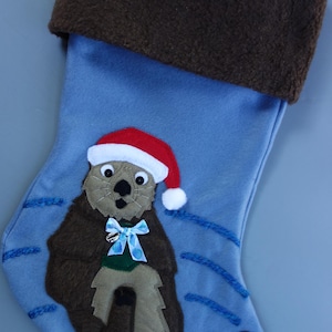 Otter Christmas Stocking--&quot;Have an Otterly Merry Christmas&quot;