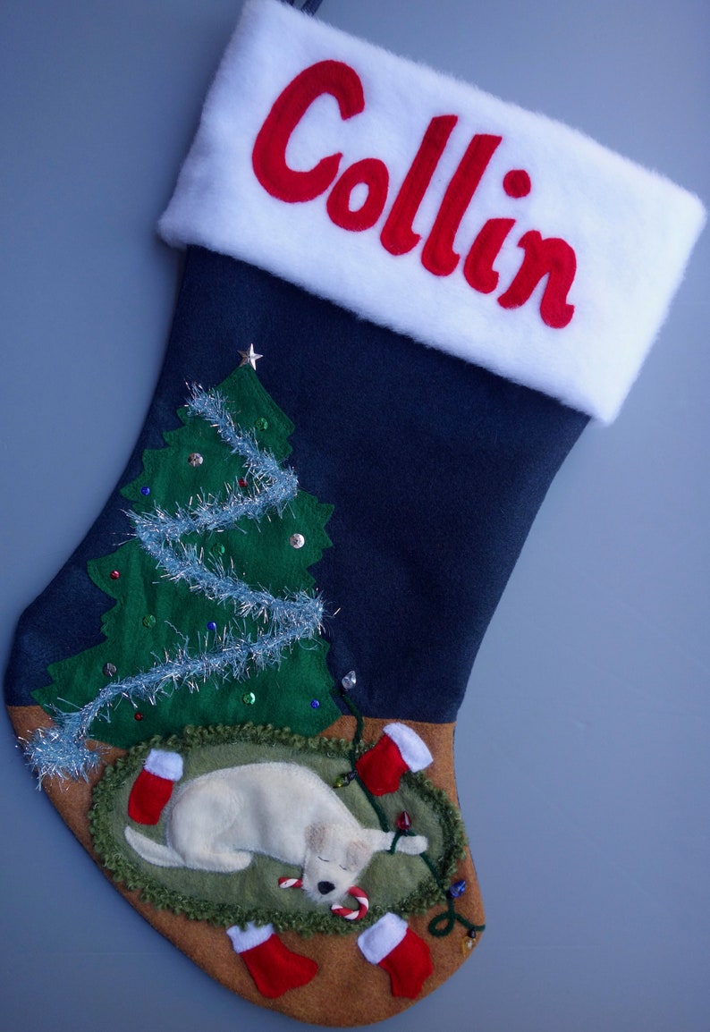 Personalized dog stocking for dog lover or beloved etsy