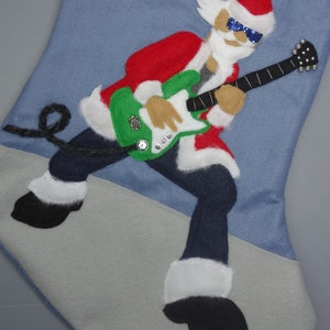 Guitar Christmas StockingShredding Santa image 3