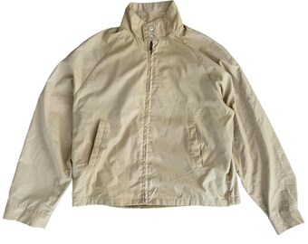 60s 70s Sears Sportswear Perma Prest Harrington Jacket Vintage 44 Tan Mens