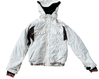 Section Division Snowboard Ski Jacket Vintage Y2K Hooded S White Black Red