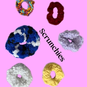 Handmade Crochet Scrunchies