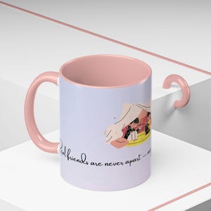 Color Handle Friendship Mug - Cute Gift for Best Friend, Coffee Mug with Quote - 11oz Ceramic - Friendship Day Gift Idea - BFF Birthday Gift