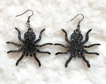 Tarantula Earrings, Spider Earrings, Halloween, Goth, Tarantula, Spider, Earrings