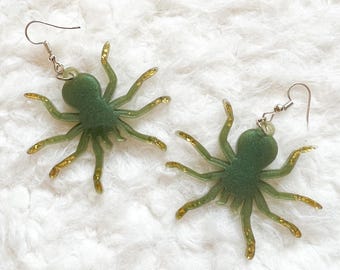 Tarantula Earrings, Spider Earrings, Halloween, Goth, Tarantula, Spider, Earrings