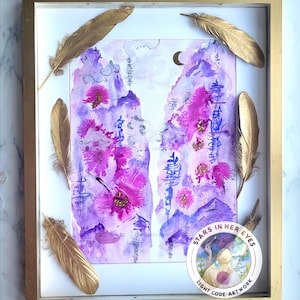 The Bridge of Destiny, Energetic Art - Light Language, One of the kind, size A3, no frame