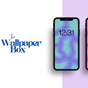 Topographic Phone Wallpaper Bundle - 5 Aesthetic Colours - Abstract Digital Download for iPhone & Android