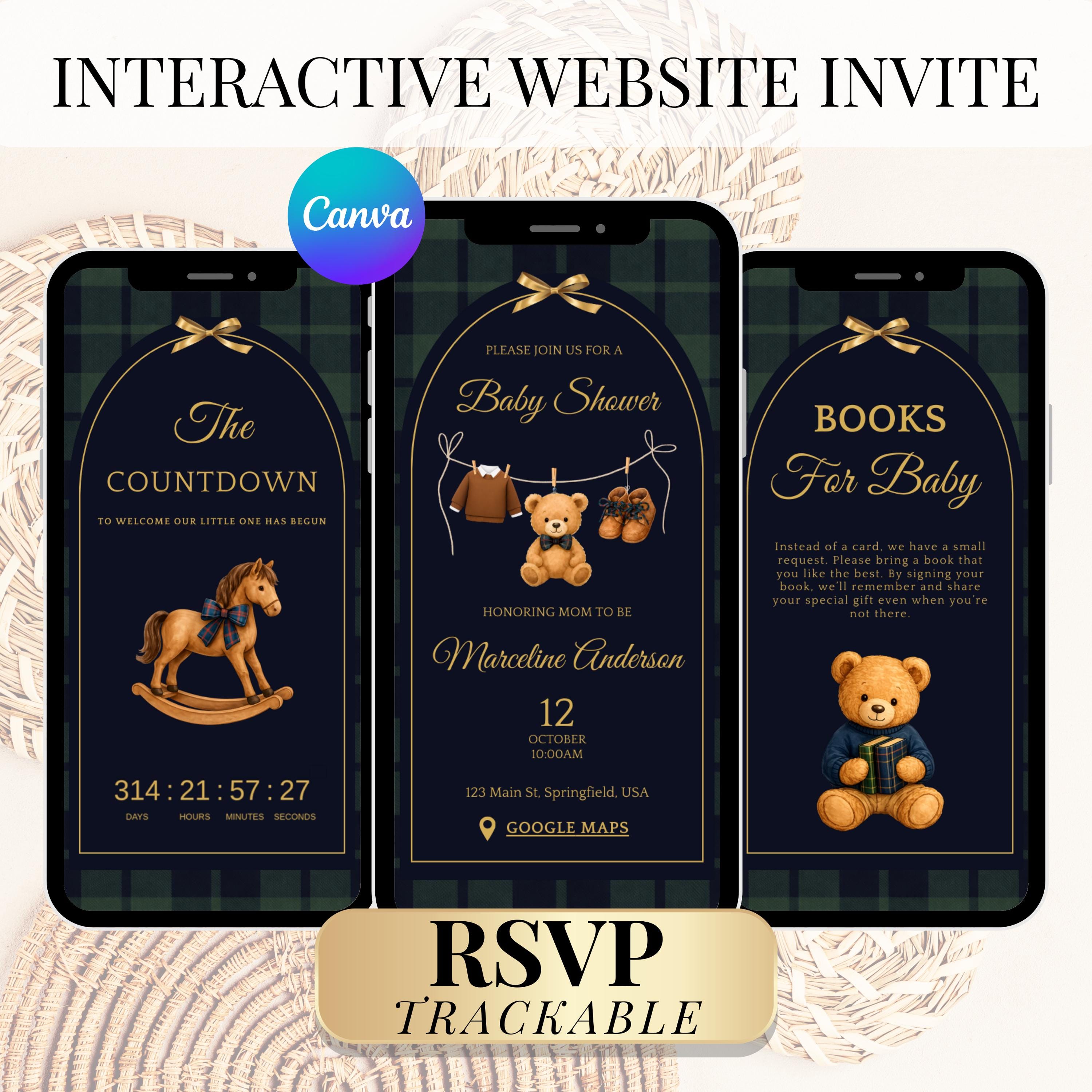 Editable Polo Teddy Bear Baby Shower Template| Ralph Lauren Invite ...