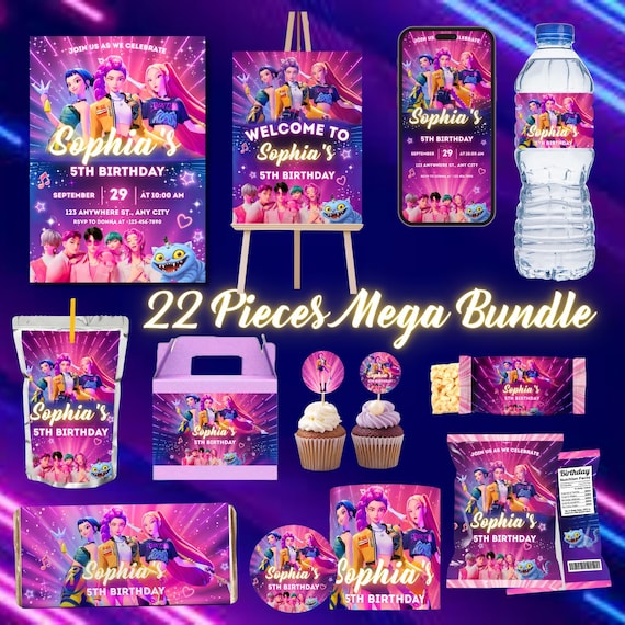 Editable Anime Mega Bundle| 23 Anime Birthday Party Items| Anime Birthday| Canva Templates