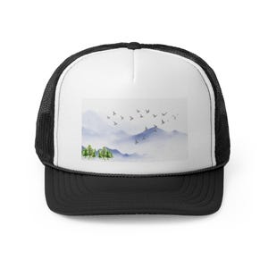 PNW Vibe Trucker Cap, Pacific Northwest Hat, Outdoor Adventure Cap, Camping Hat, Gift for Hiker