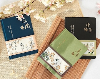 Elegant Chinese Style Hardcover Notebook – Artistic Colorful Pages, Daily Diary & Planner for Students, Professionals, Journaling