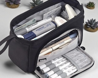 Large Capacity Zipper Pouch – Durable Polyester Travel Organizer Bag, Multi-Purpose Desk Caddy for School Supplies, Office & Everyday Use