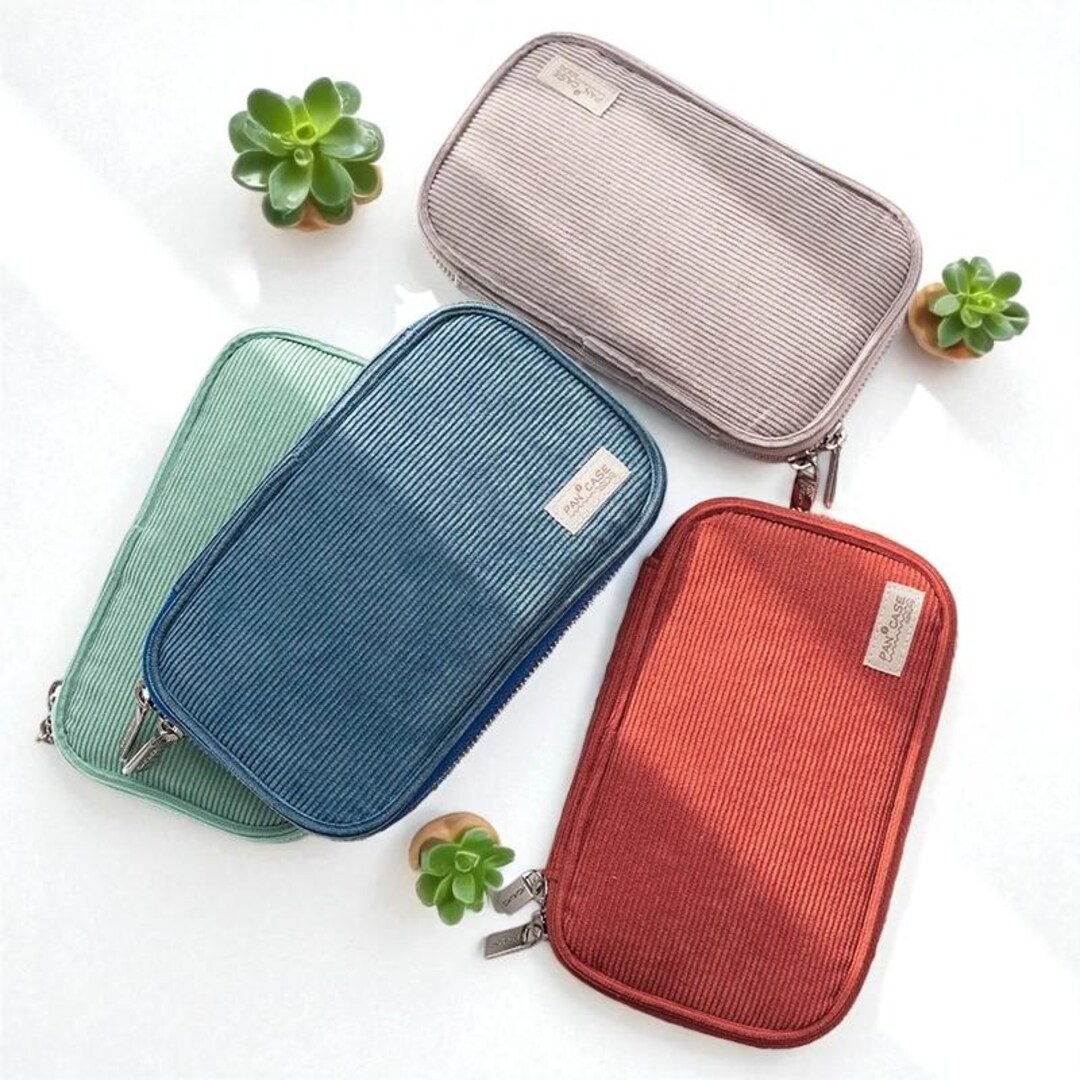 KOKUYO Corduroy Pencil Case | Multi-functional Pen and Stationery