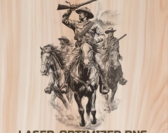Pancho Villa Wood Laser Engraving File Digital Download - Holz Burning Design for Art, Charcuterie and Cutting Board, Commercial Use
