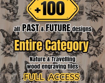 Complete Nature & Travell Bundle Wood Laser Engraving Files Digital Download Lifetime Access Commercial Use
