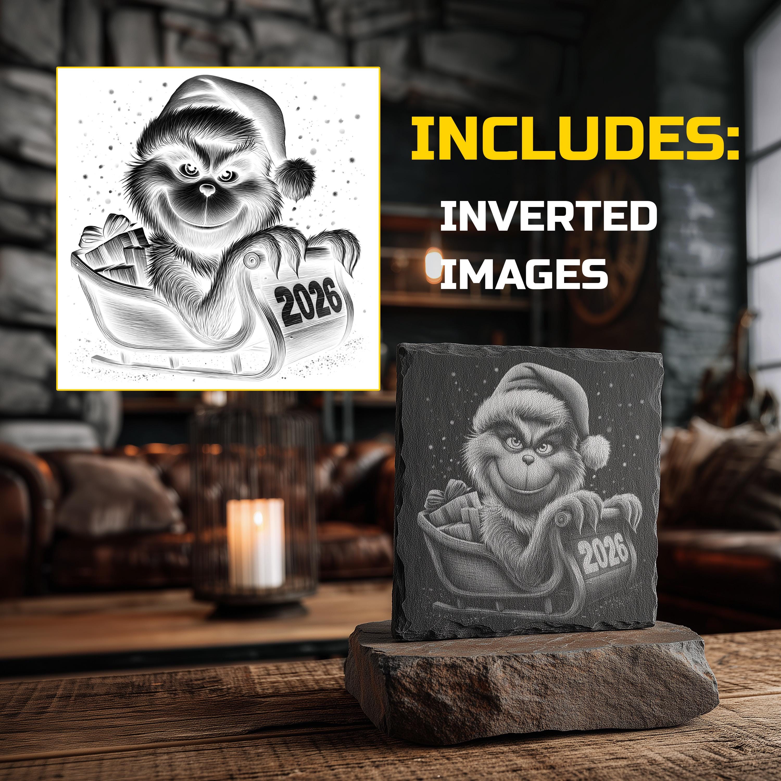 Christmas Laser Engraving PNG Bundle - Slate Coasters Designs Digital ...