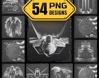 American military Laser Engraving PNG Bundle - Slate Coasters Designs Digital Download for Glowforge & LightBurn, Commercial Use Too