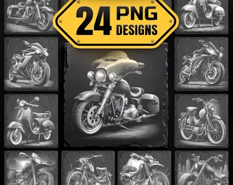 Classic Motorcycle Slate Coaster Bundle | Vintage Biker Gifts, Garage Decor, Retro Bike Coasters