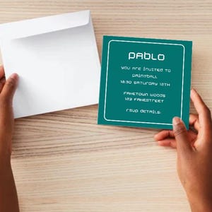 Birthday Invitation Sci-Fi Theme 002 (Square)