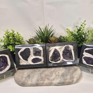 Natural Amethyst Cluster: Deep Purple Crystal Geode (170-200g