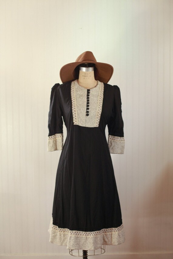 cotton puff sleeve dress - large