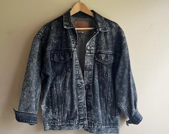 80s levis acid wash trucker jacket