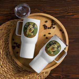 Travel mug with a handle