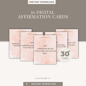 Grace Today: 30-Tage &quot;&quot;I Am&quot;&quot; Affirmationskarten für Glaube, Heilung, Selbstliebe & inneren Frieden.&quot;