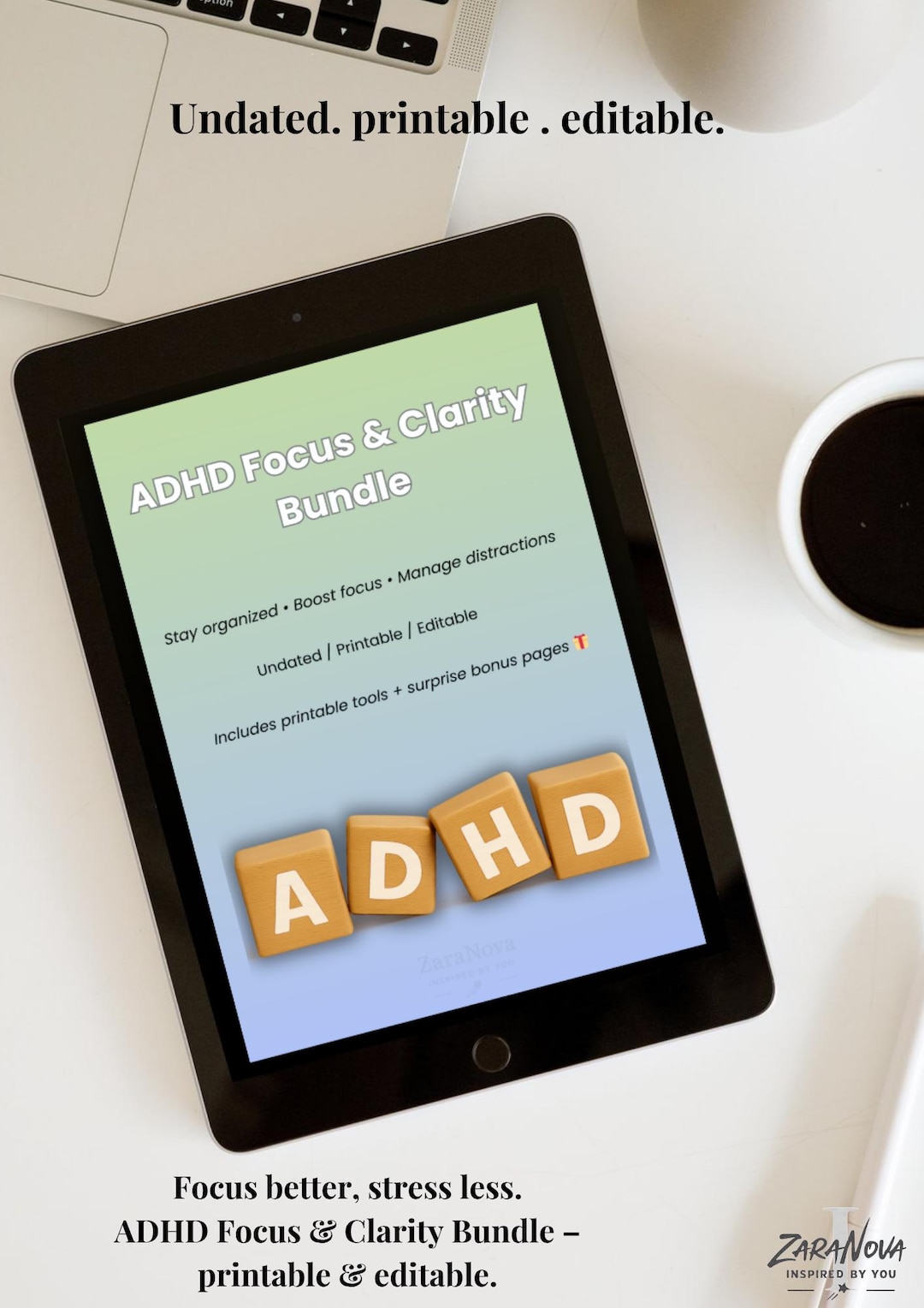 ADHD Planner, Student and Adult Focus Planner (printable, Editable) - Etsy