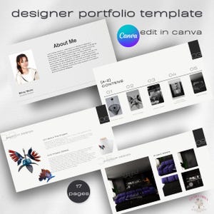 Modern Canva Portfolio Template: 17-Page Digital Design (PDF Download