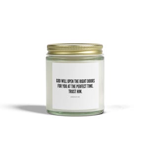 Inspirational Scented Candles, Coconut Apricot Wax, Gift for Faith, Relaxation, Home Decor, Self-Care, Meditation