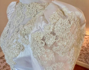 Vintage pofmouw jaren 80.  Trouwjurk. Maat 0, XS.