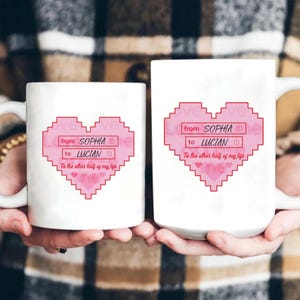 Pixel Heart Mug - Etsy