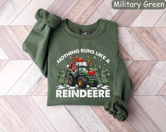 Sweat-shirt drôle de tracteur de Noël de fermier : chemise de ferme de vacances